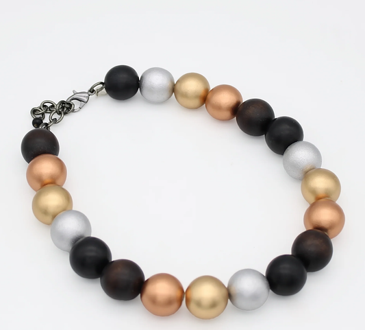 Metallic Faye Beaded Choker