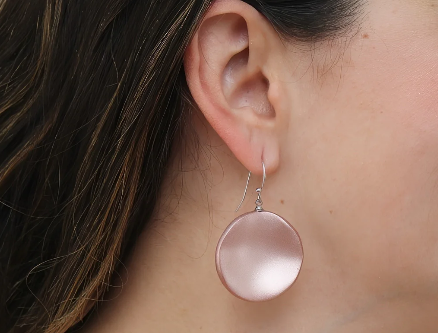 Rose Opaline Drift Necklace and Earrings (Sold as a Set)