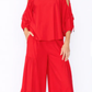IC Collection Cold Shoulder Dolman Sleeve Top (Red or Lemon)