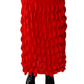 Vanite Couture Pleated Bubbles Skirt (Red)