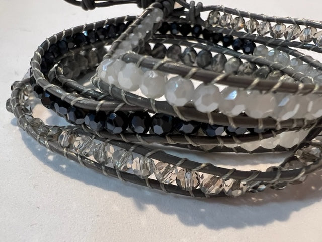 Mixed Stone Wrap Bracelets