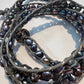 Black Pearl Wrap Bracelet (Black or Gray Leather)