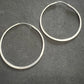 XL Sterling Silver Hand-Hammered Hoops from Mali