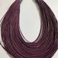 Brightly Colored Multistrand Leather Necklace (Mustard, Purple, or Maroon/Black)