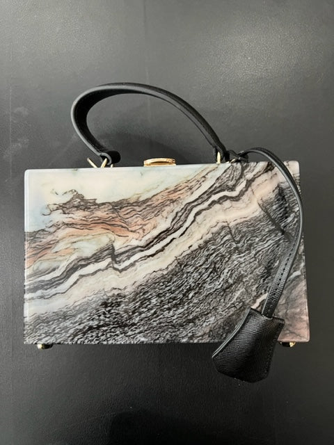 Small Marble Suitcase Bag