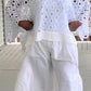 DTH Boxy Lace Cowl Neck Top (White or Black)