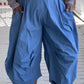 Transparente 100% Cotton Harem-Style Pants (White , Black, or Blue)
