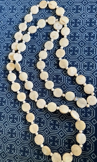 Tibetan Horn Necklace - White