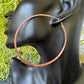 XXL Large Copper Hand-Hammered Hoops from Mali