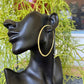 XL Brass Hand-Hammered Hoops from Mali