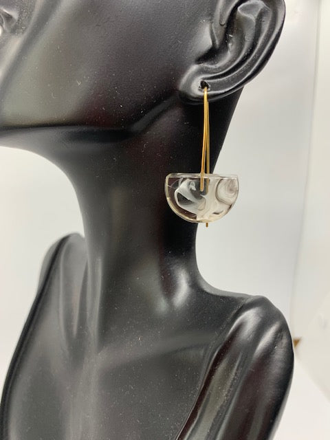 Gold Eco-Resin Earrings  North Dakota Museum of Art