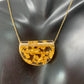 Eco-Resin Necklace w/24 Karat Gold Leaf inlaid