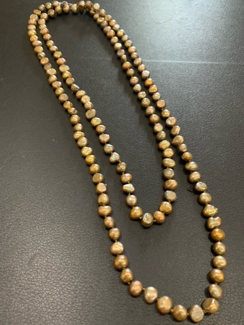 Gold and Copper Hand Knotted Pearls