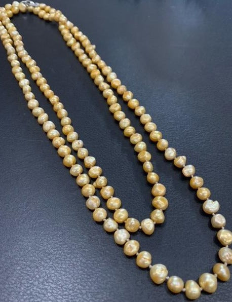Butterscotch Hand Knotted Pearls