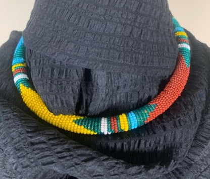 Multicolored Seed Bead Necklaces from Mali (5 Patterns)