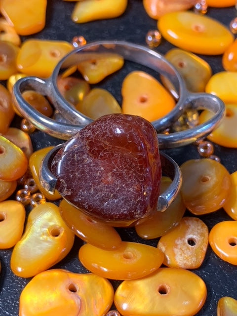 Silver with amber