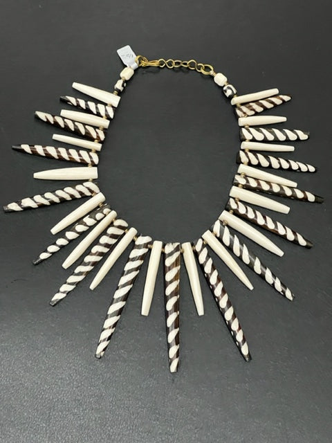 Spike Bone and Horn Necklace
