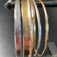 Set of Brass and Titanium Bracelets