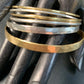 Set of Brass and Titanium Bracelets