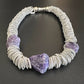 Silver Spring Ring Necklace with Amethyst