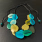 Adjustable Length, Double Strand Tagua Necklace (4 color options)