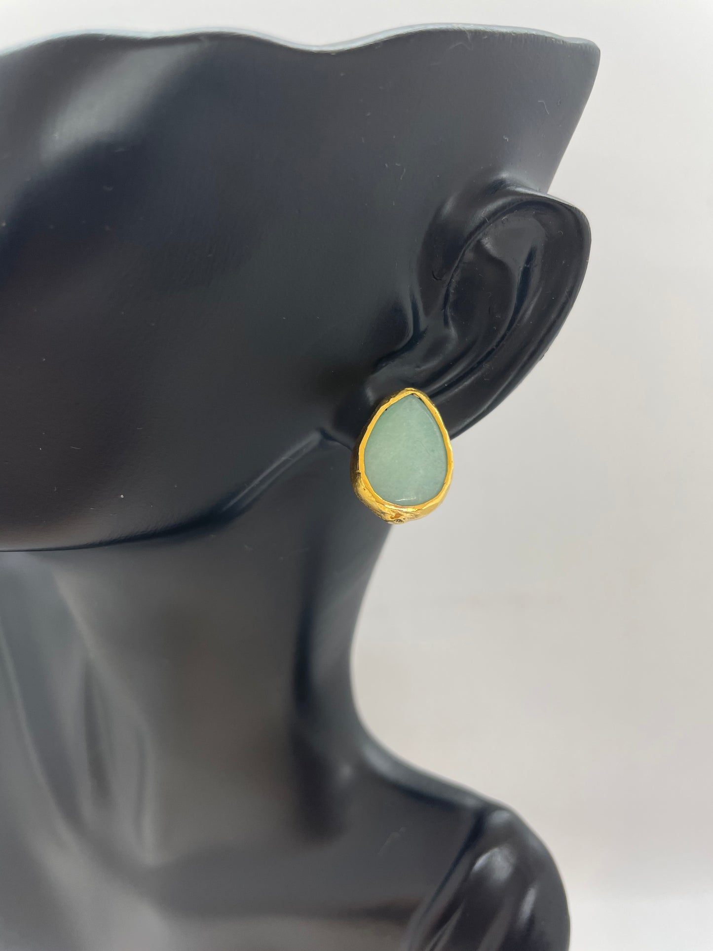 Raw Gemstone Post Earrings (5 types available)