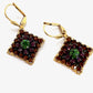 Swarovski Crystal Mosaic Earrings with Springback (Red)