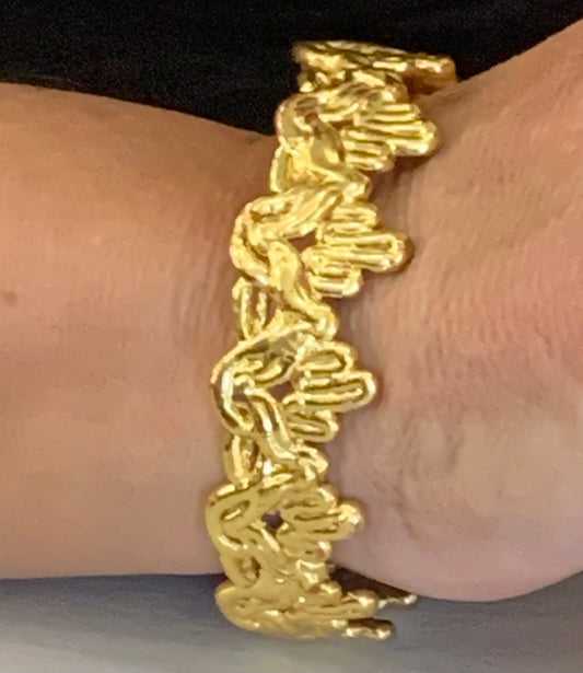 Gold Plate "Hands" Bracelet