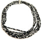 5-Strand Black and Silver Crystals