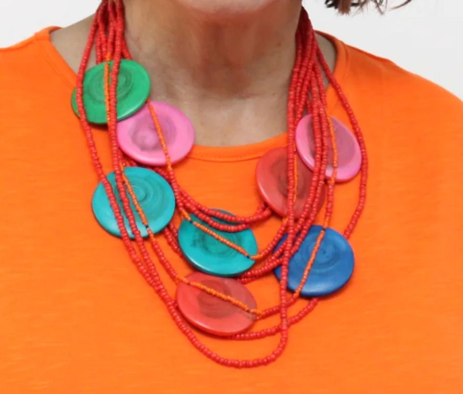 Geometric Multicolored Gisele Necklace