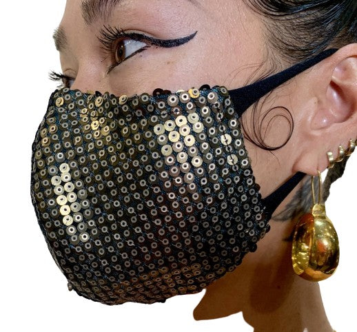 Metallic Sequin Face Mask