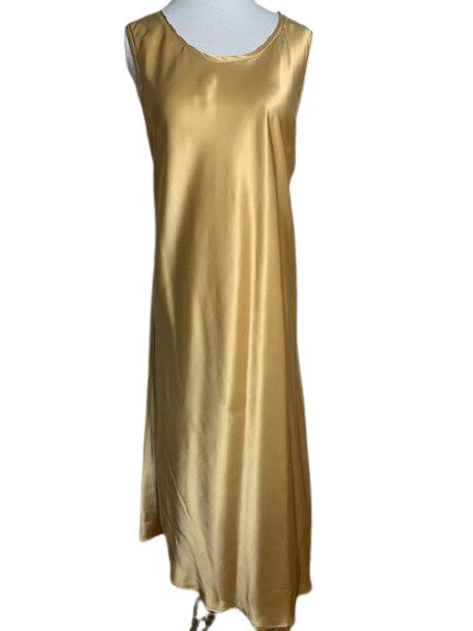 Bias cut silk charmeuse dress (Gold)