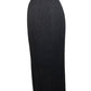 Vanite Couture Black Ribbed Pencil Skirt