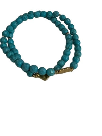 Turquoise Faceted Stackable Bracelet